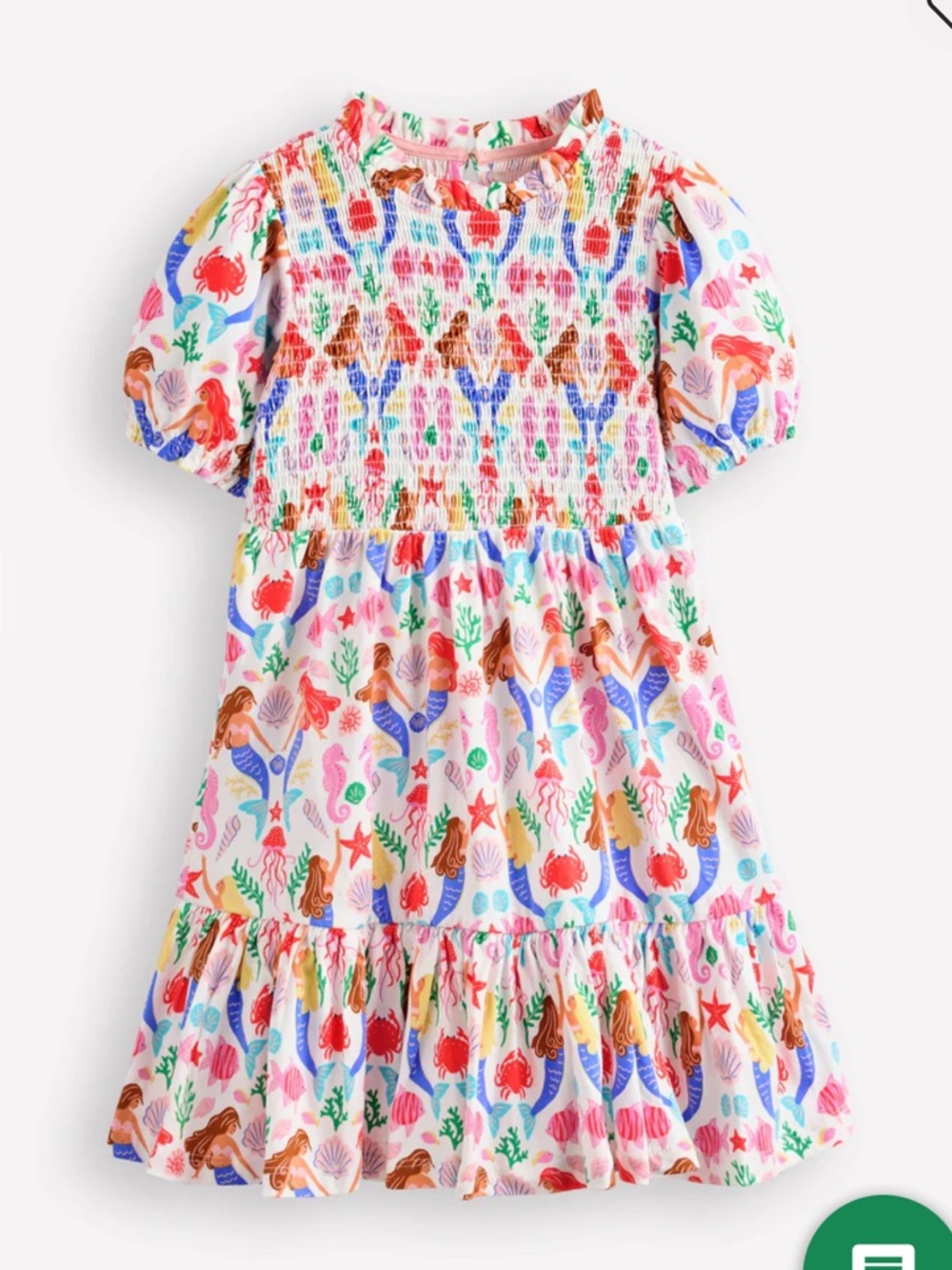 Mini Boden Aurora Shirred Twirly Dress